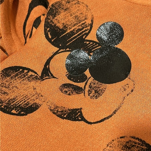 Kids Orange Mickey Mouse Hoodie - Picture 4 of 5